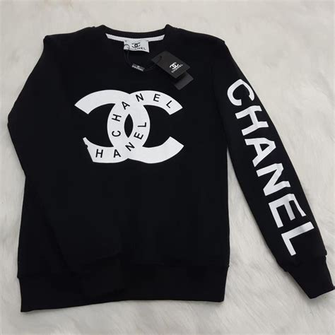 chanel boutique sweatshirt|authentic Chanel logo sweater.